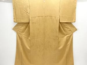 草葉模様織出し一ツ紋色無地着物